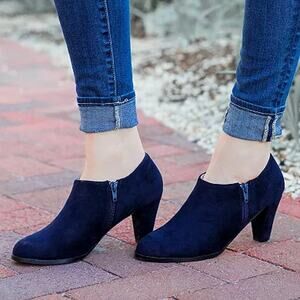 Journee Ankle Boots Sanzi Wide Black W9.5 NWB